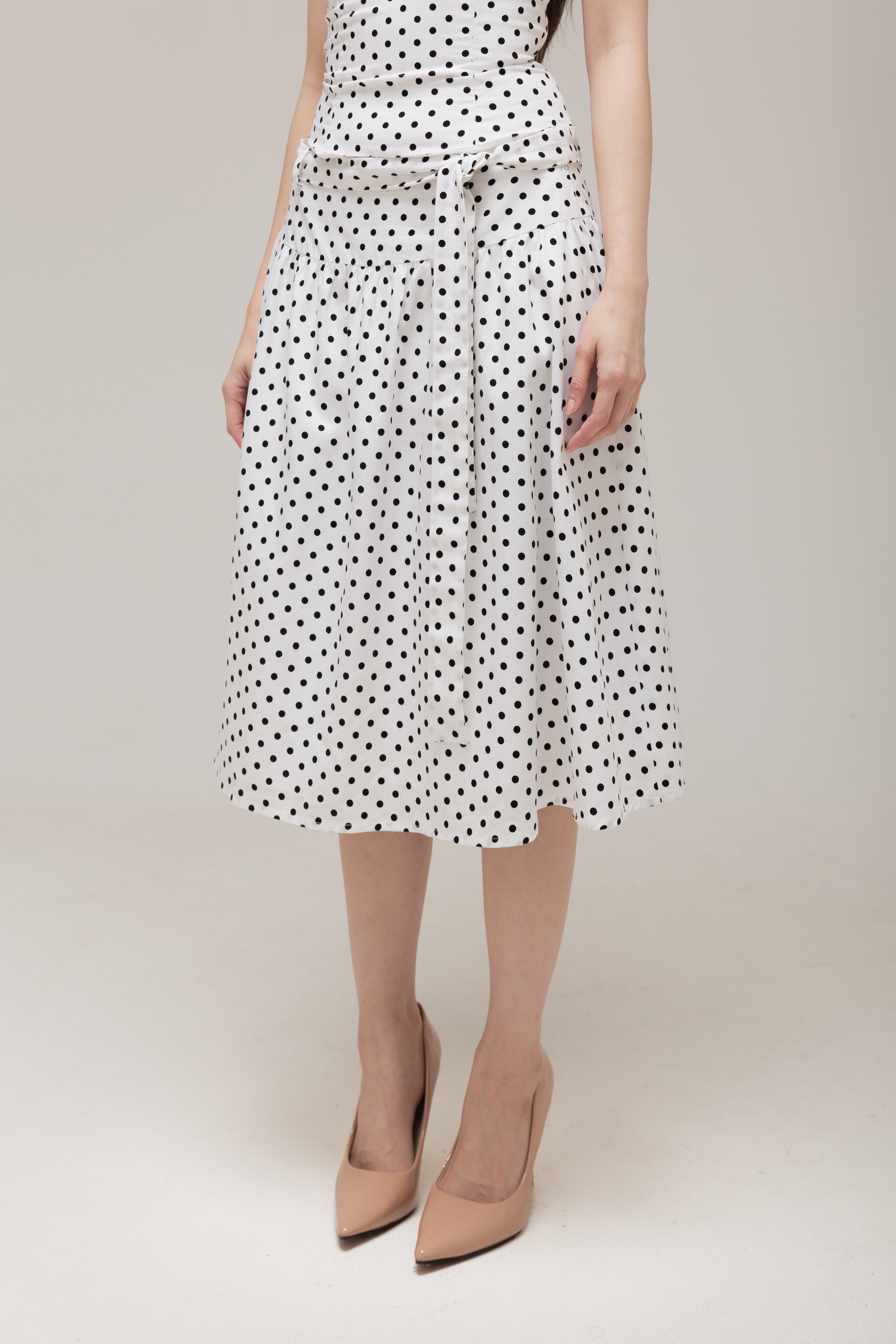 Jolene Midi Skirt (Black Dot)