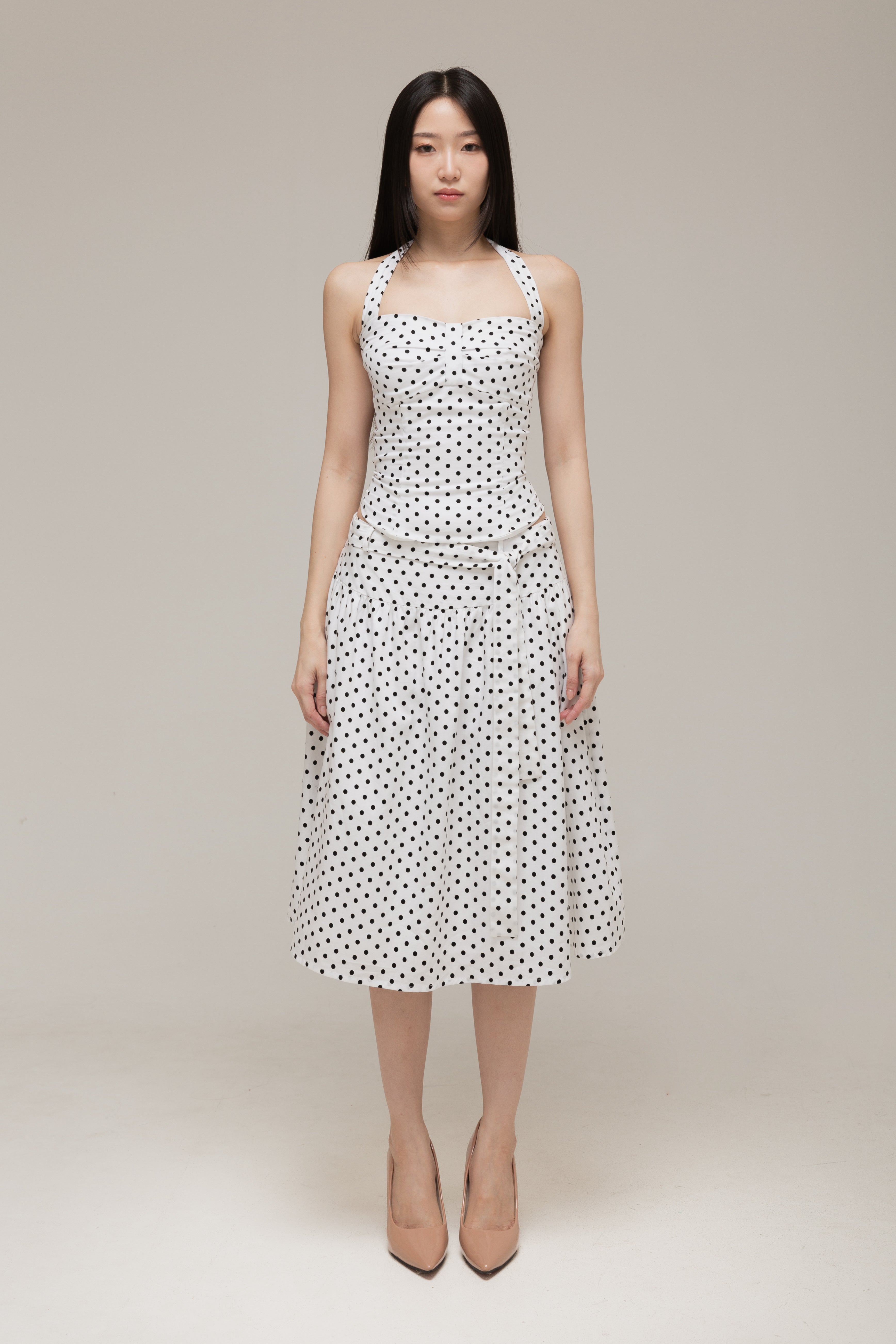 Jolene Midi Skirt (Black Dot)