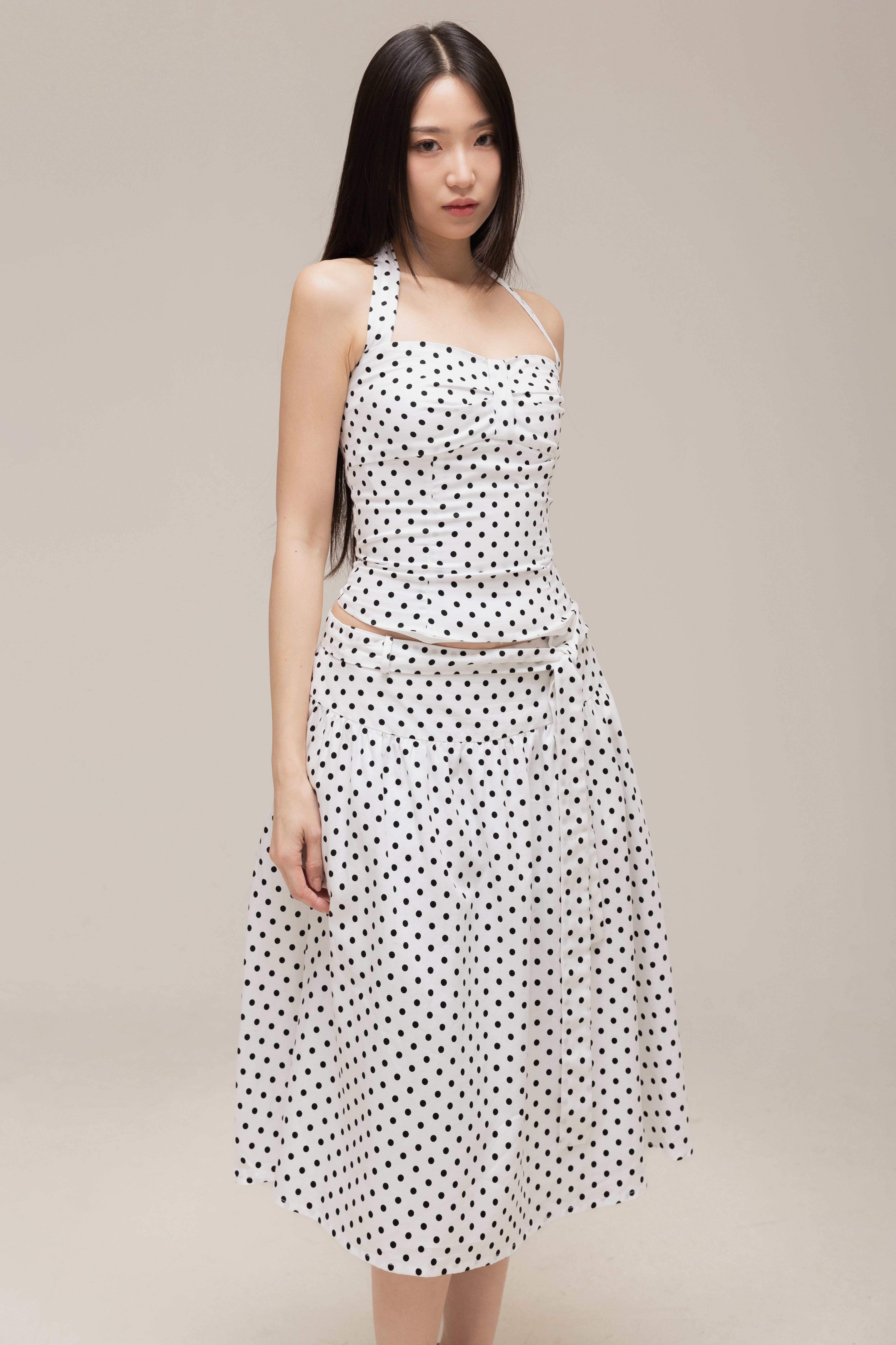 Monroe Corset Top (Black Dot)