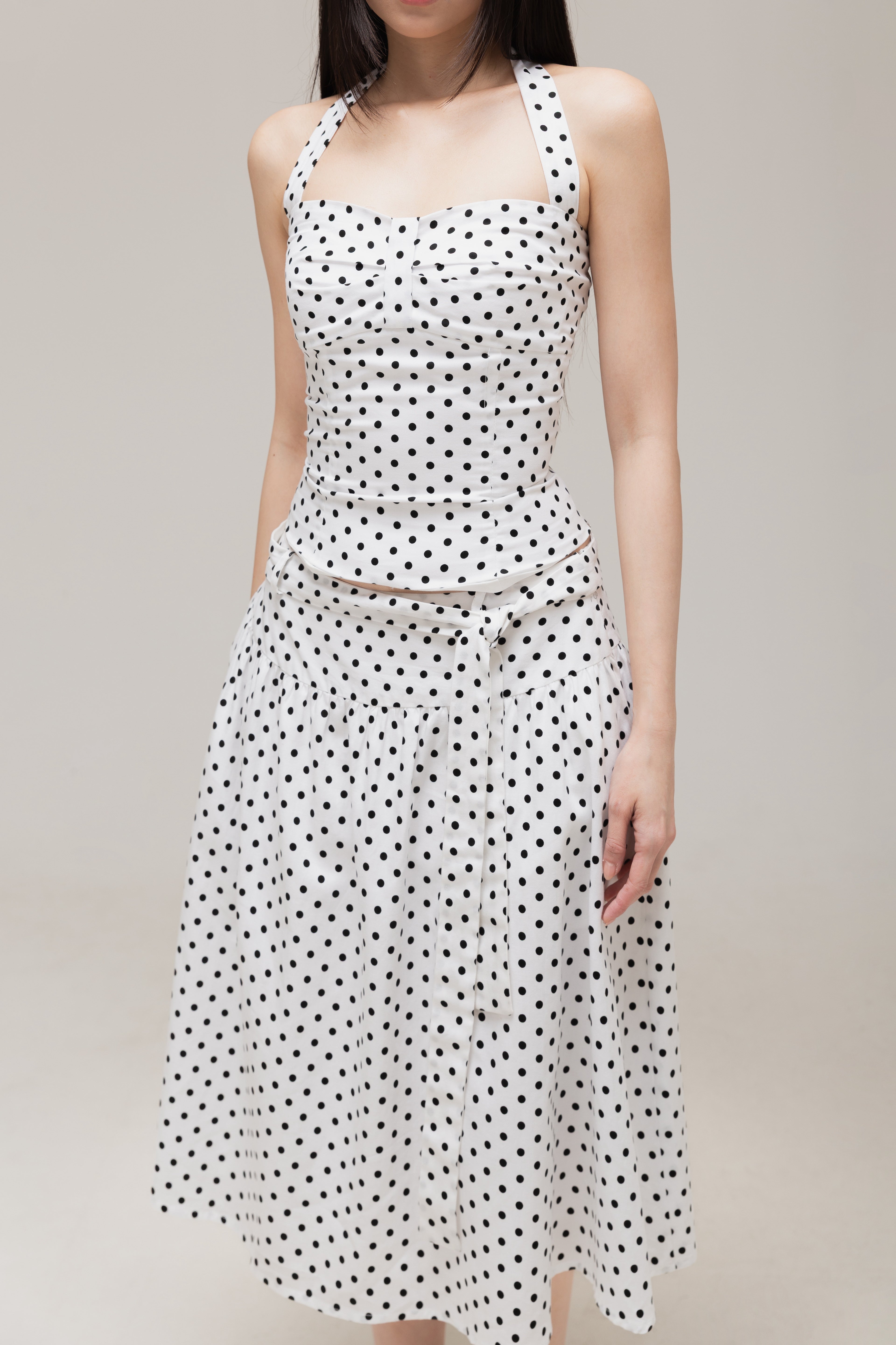 Monroe Corset Top (Black Dot)