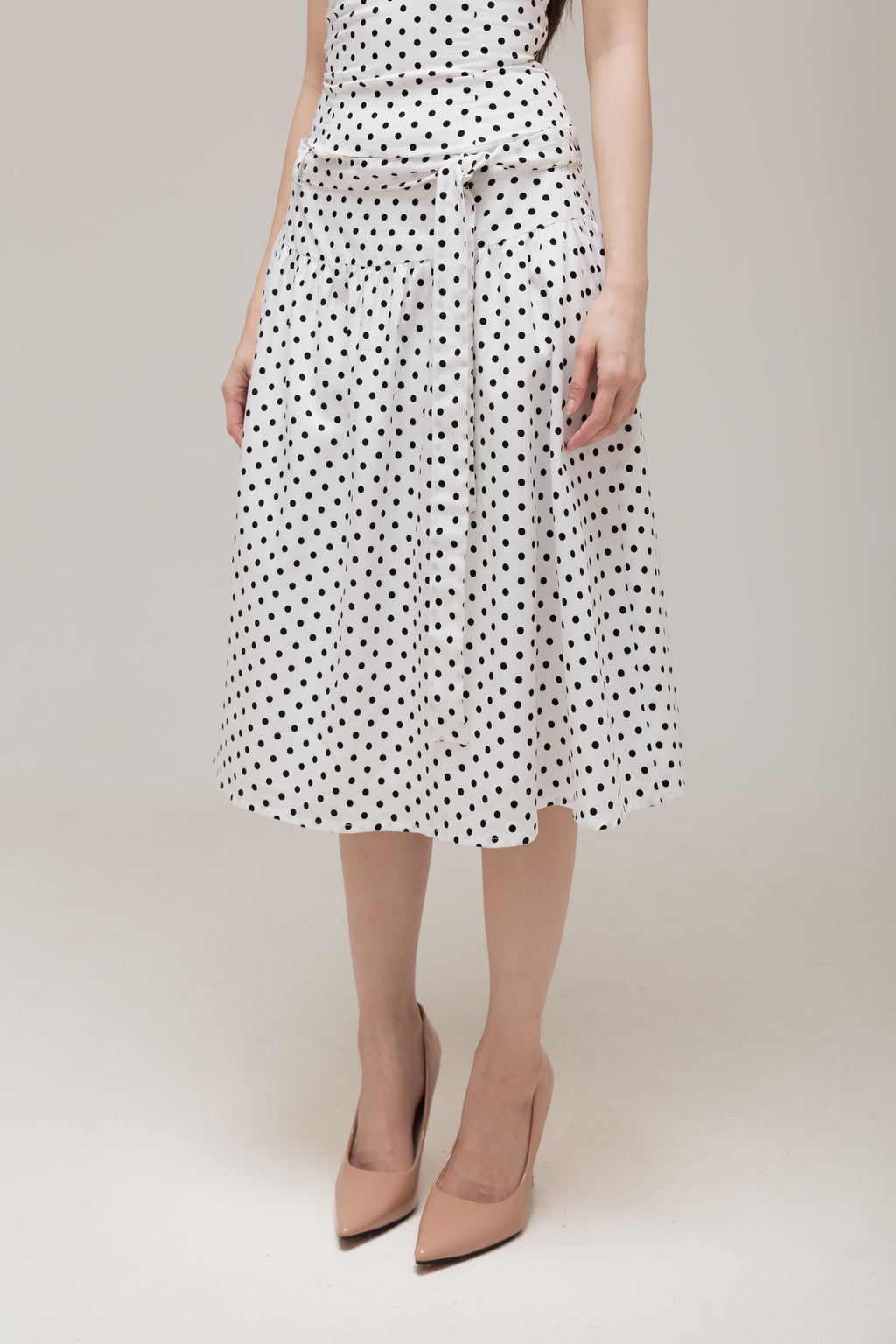 Jolene Midi Skirt (Black Dot)