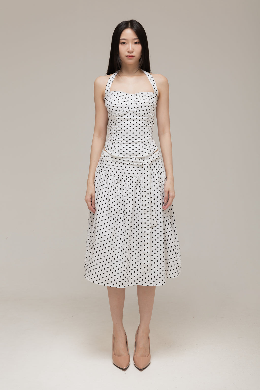 Jolene Midi Skirt (Black Dot)