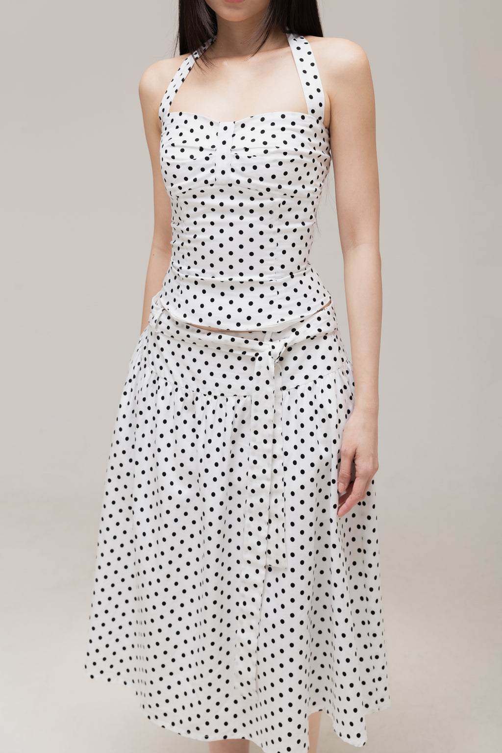 Monroe Corset Top (Black Dot)