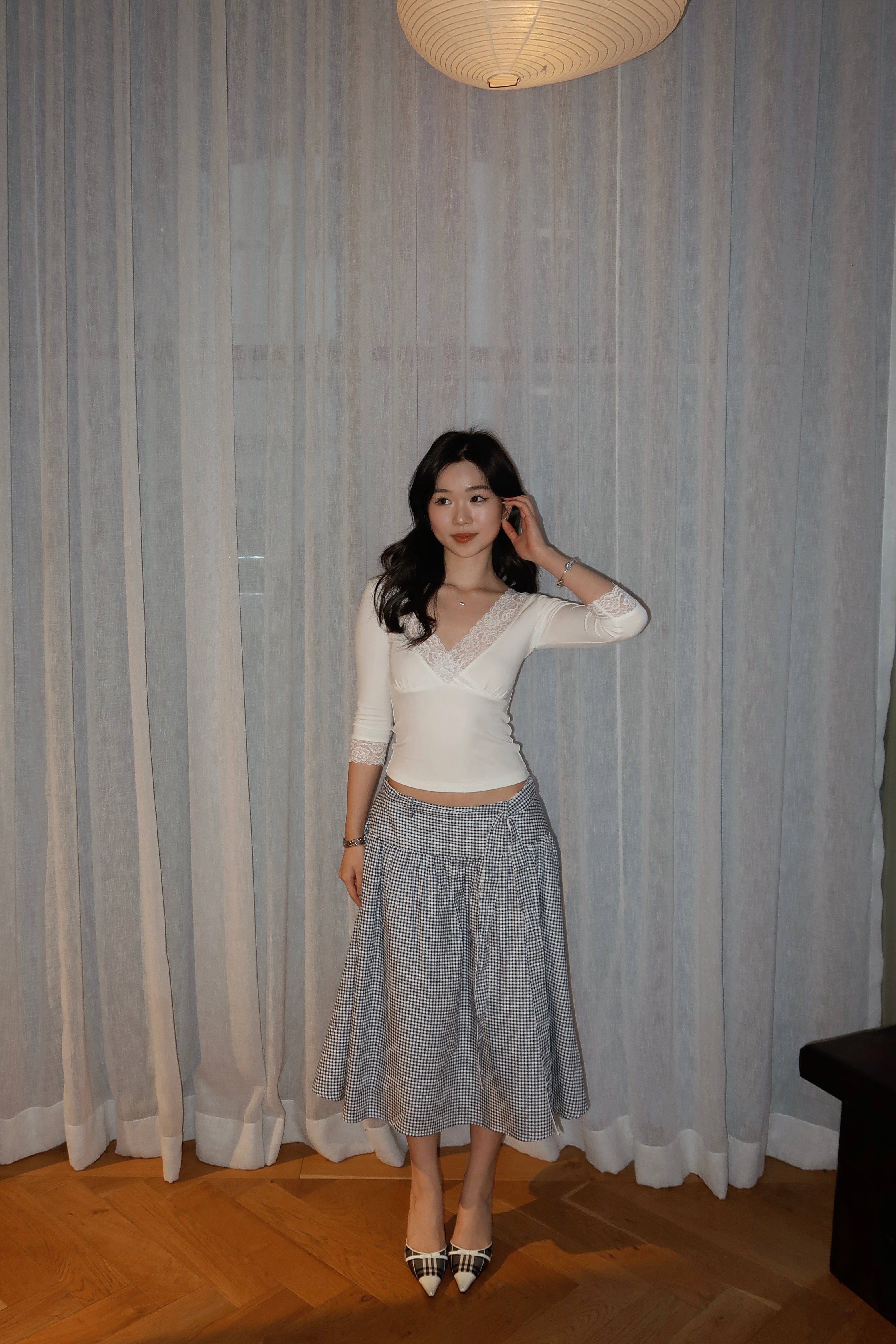 Clarin 3/4 Sleeve Lace Top